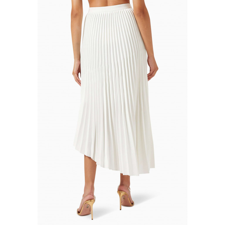 CHATS by C.Dam - Asymmetrical Pleated Midi Skirt in 3D Spandex