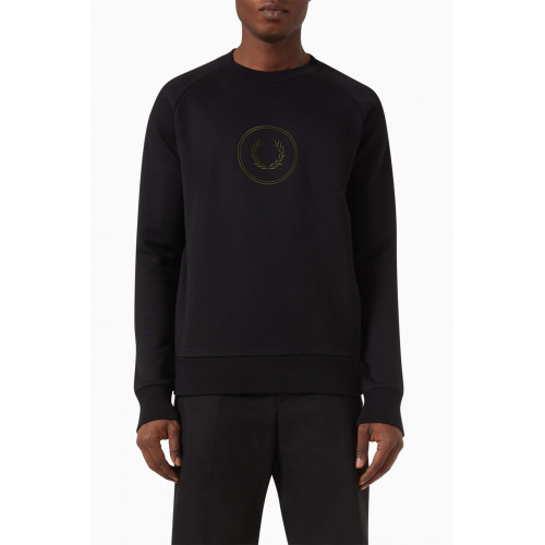 Fred Perry - Circle Branded Sweatshirt in Cotton Blend