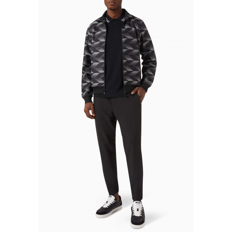 Fred Perry - Chevron Striped Track Jacket in Cotton Blend