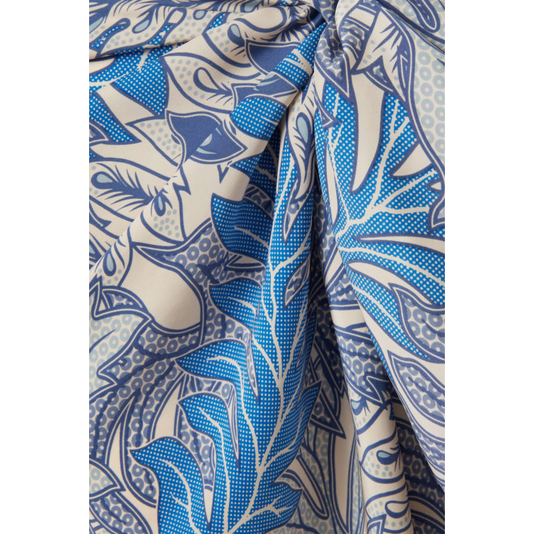 Natalie Martin - Printed Sarong in Silk Blue