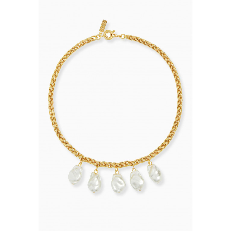 Celeste Starre - The Shibuya Necklace in 18kt Recycled Gold-plated Brass