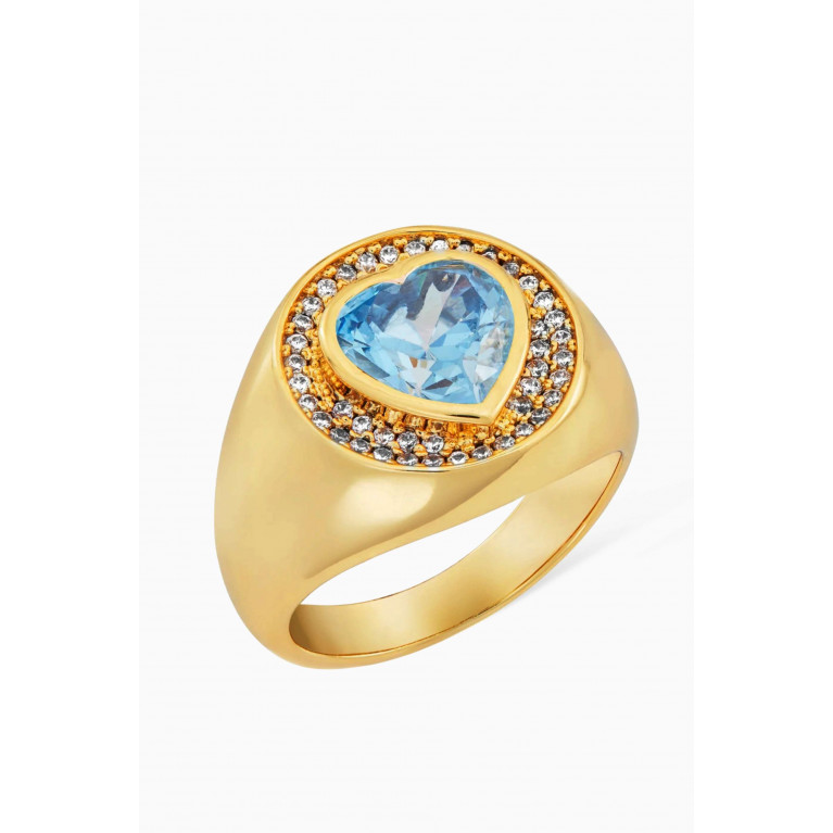 Celeste Starre - Queen of Hearts Ring in 18kt Recycled Gold-plated Brass