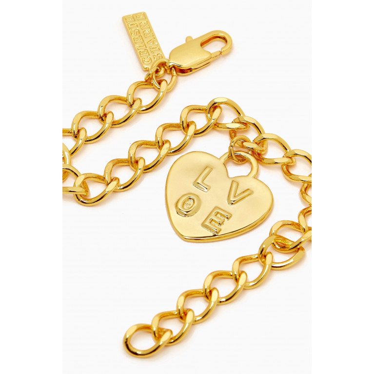 Celeste Starre - Love Lockdown Chain Bracelet in 18kt Recycled Gold-plated Brass