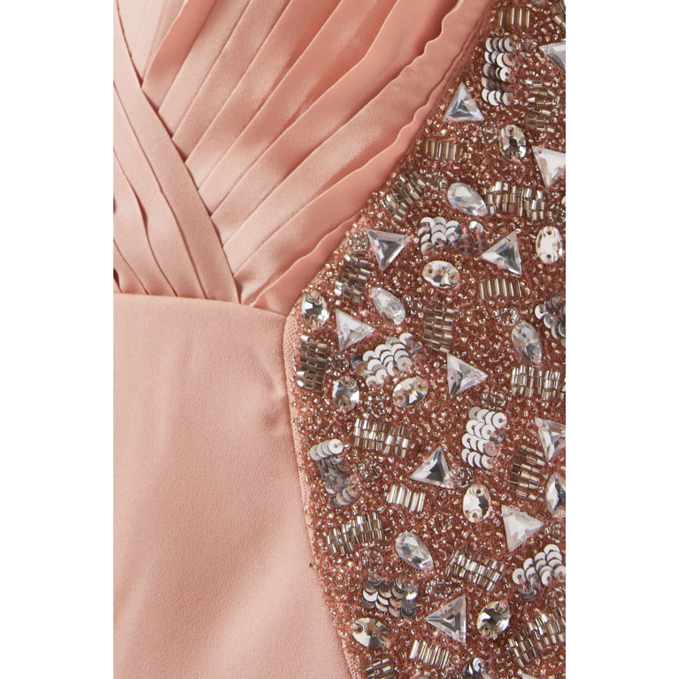 Raishma - Embellished Gown in Crepe Pink