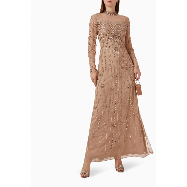 Raishma - Beaded Gown in Tulle