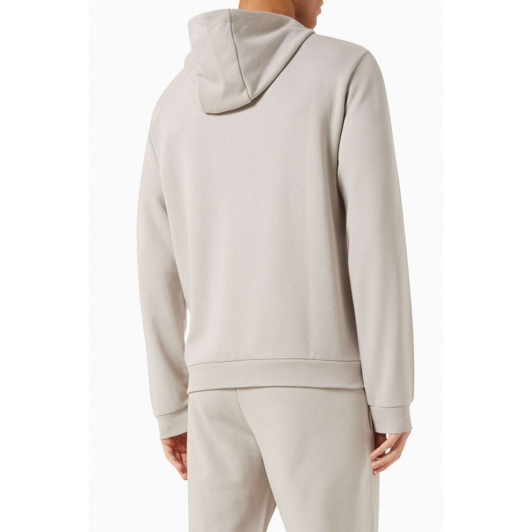Emporio Armani - Zip-up Hoodie in Cotton Jersey Grey