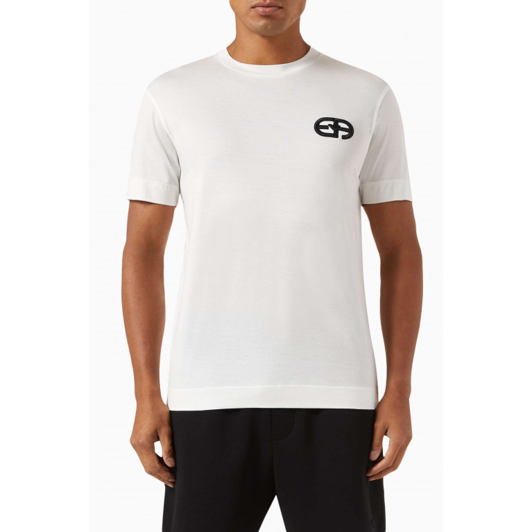 Emporio Armani - Logo T-shirt in Cotton Jersey White