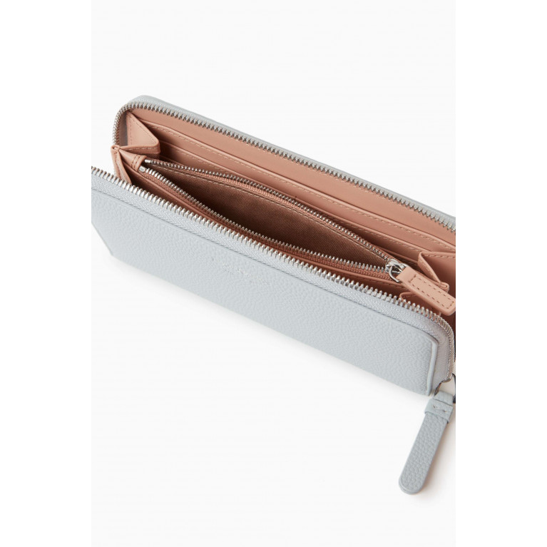 Emporio Armani - Zip-Around Wallet in Deer-printed Leather