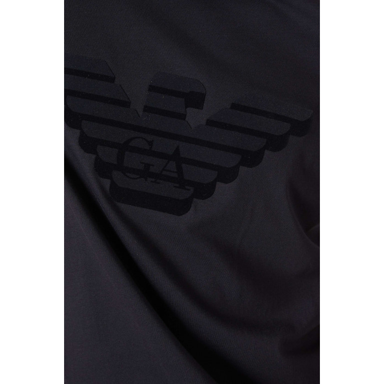 Emporio Armani - EA Logo T-shirt in Jersey Blue