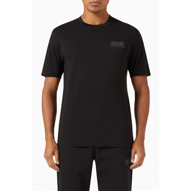Emporio Armani - EA7 Lux Identity T-shirt in Cotton Jersey Black