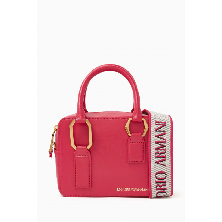 Emporio Armani - Medium EA Top Handle Bag in Leather Pink