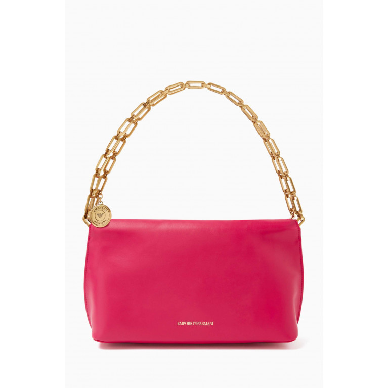 Emporio Armani - EA Chain Strap Shoulder Bag in Leather Pink