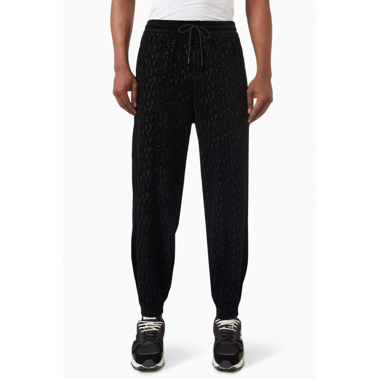 Emporio Armani - Felt-logo Sweatpants in Cotton-blend