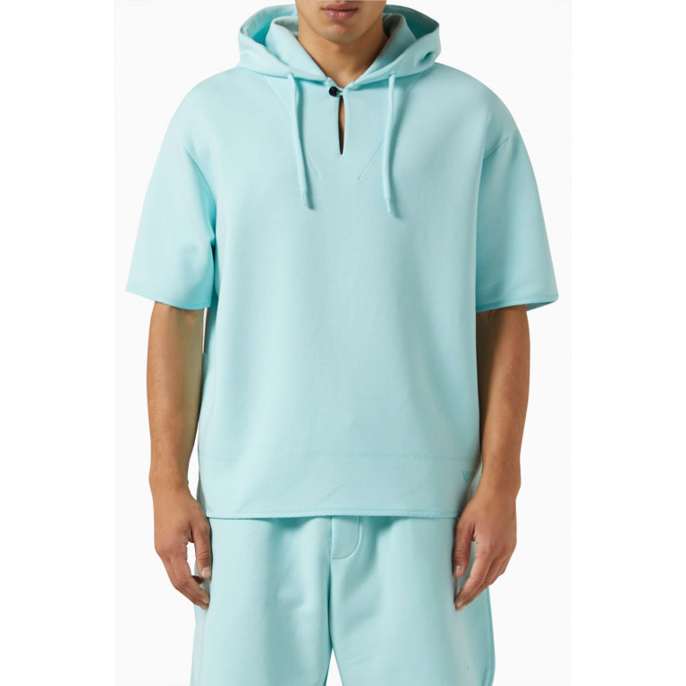 Emporio Armani - Hooded Sweatshirt in Jersey Blue