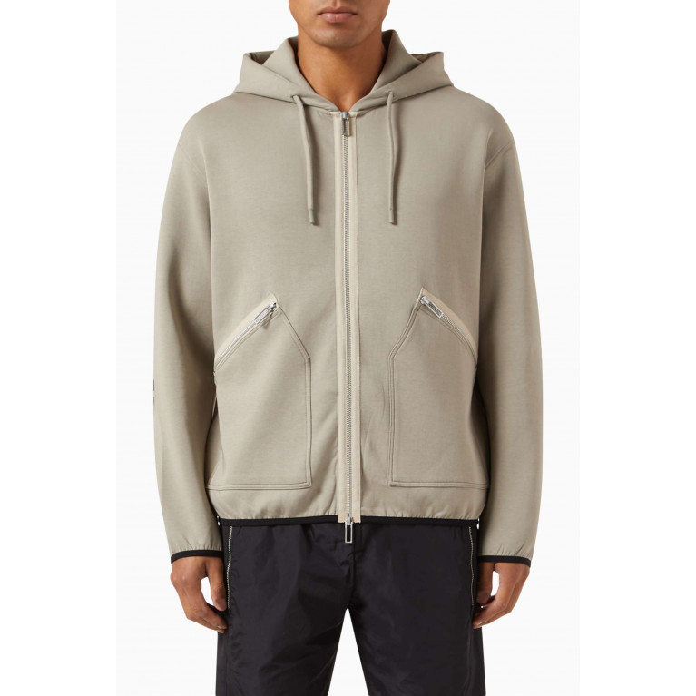 Emporio Armani - Hooded Sweatshirt in Fleece Neutral