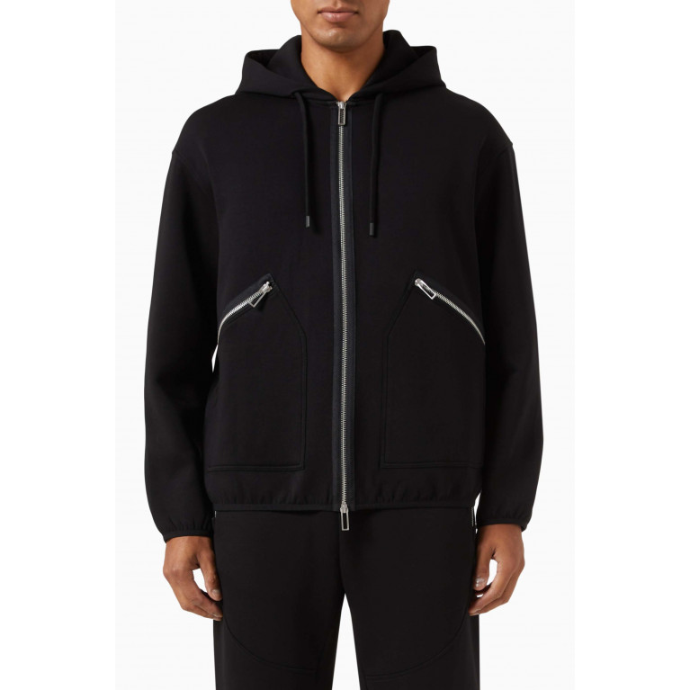 Emporio Armani - Hooded Sweatshirt in Fleece Black