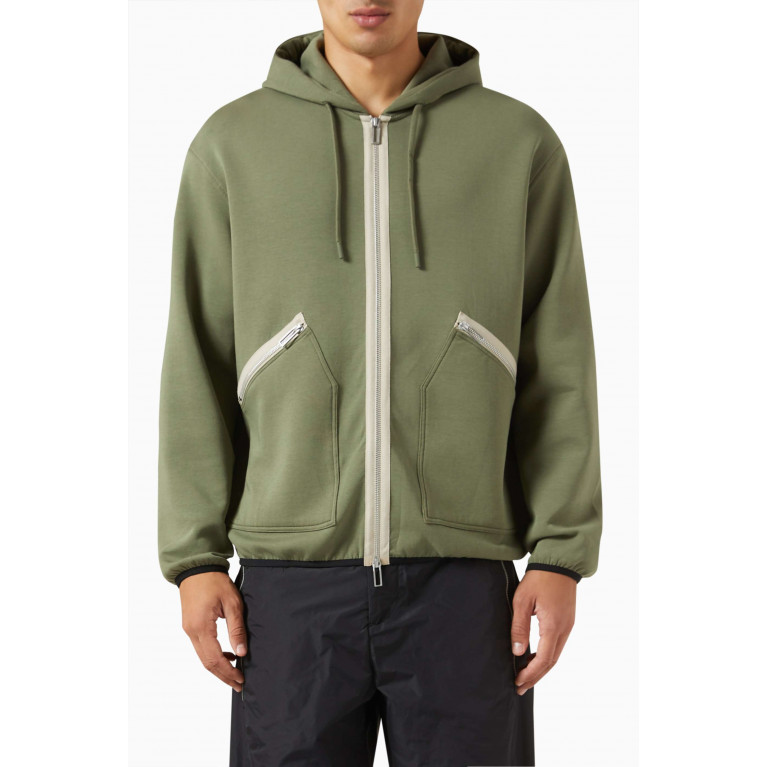 Emporio Armani - Hooded Sweatshirt in Fleece Green