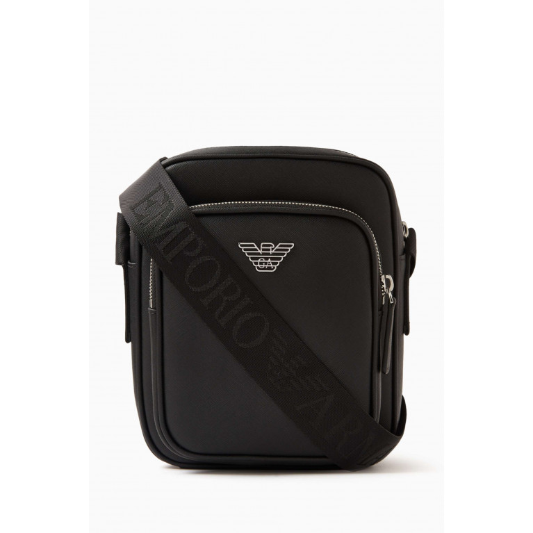 Emporio Armani - EA Eagle Messenger Bag in Saffiano Leather
