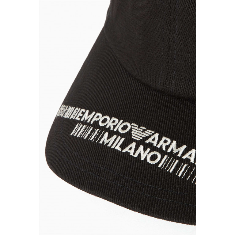 Emporio Armani - EA Embroidered Baseball Hat in Gabardine