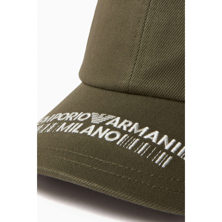 Emporio Armani - EA Embroidered Baseball Hat in Gabardine Green