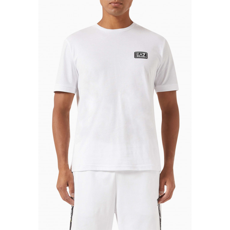 Emporio Armani - EA7 Logo-tape T-shirt in Cotton-jersey White