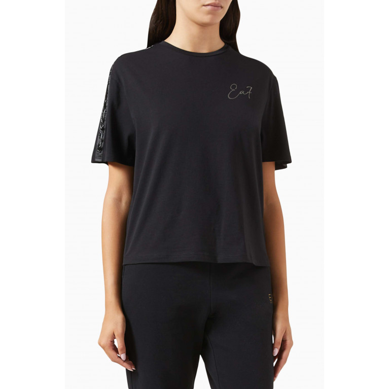 Emporio Armani - EA7 Embellished T-shirt in Stretch Modal-blend