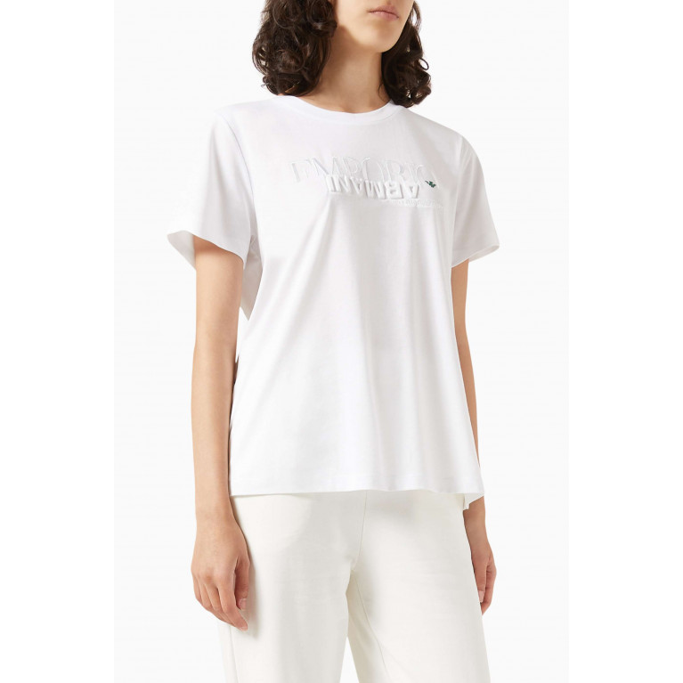 Emporio Armani - Contrast 3D Logo T-shirt in Cotton