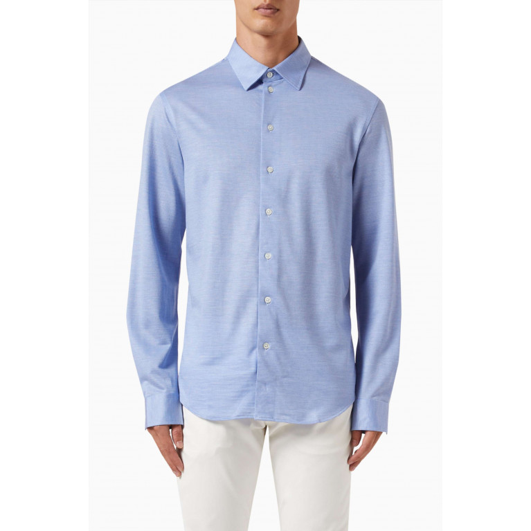Emporio Armani - Buttoned Shirt in Cotton Blue