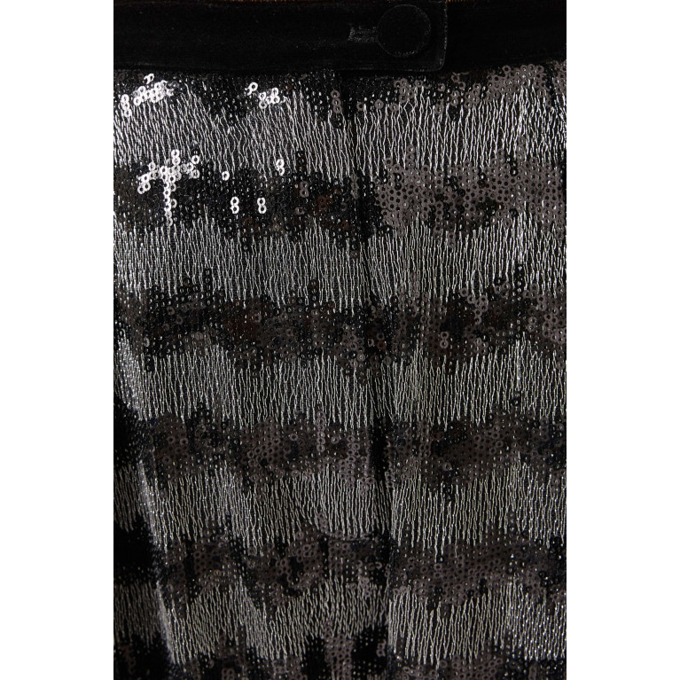 Emporio Armani - Chevron Motif Trousers in Sequinned Fabric