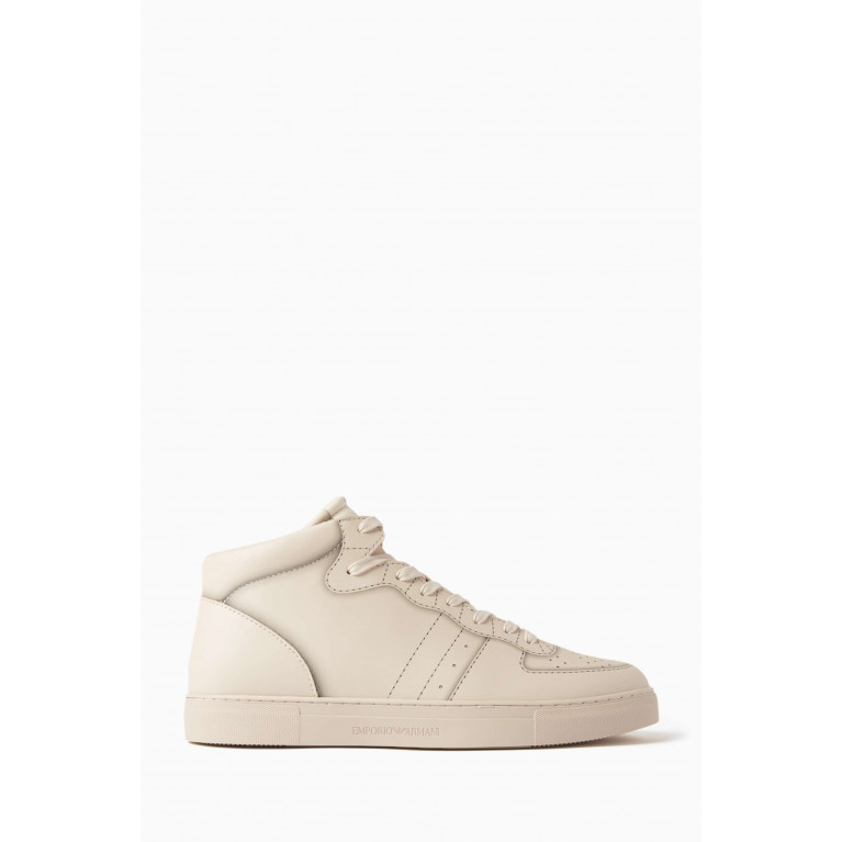 Emporio Armani - High-top Sneakers in Leather