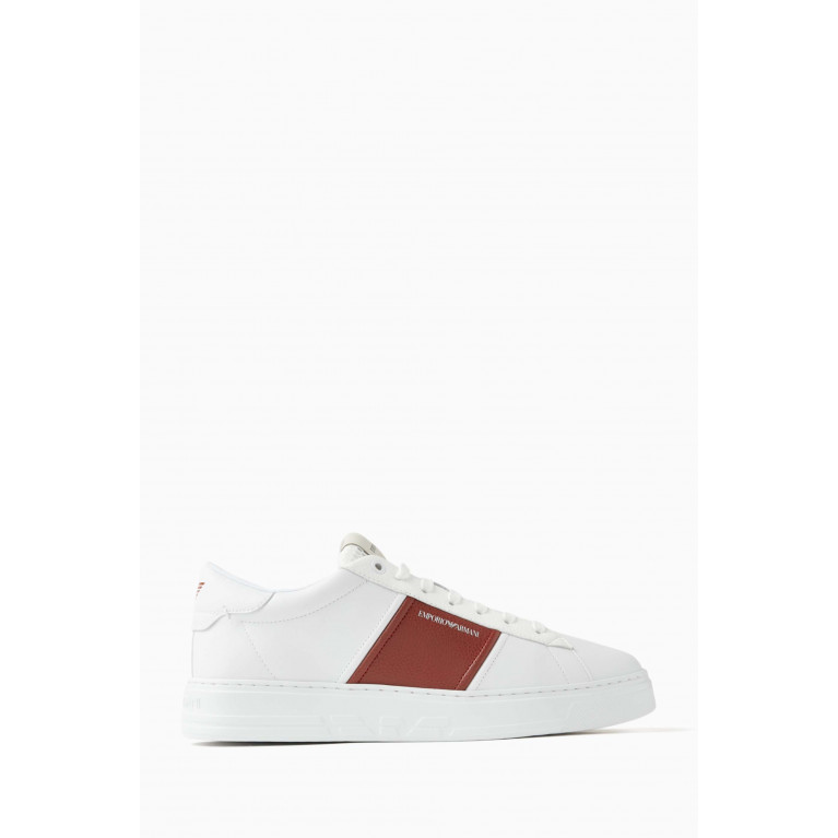 Emporio Armani - Sneakers in Leather Red