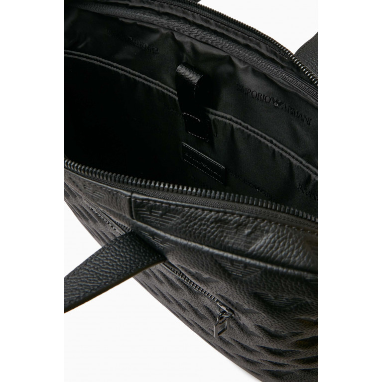 Emporio Armani - Eagle Logo Laptop Bag in Leather