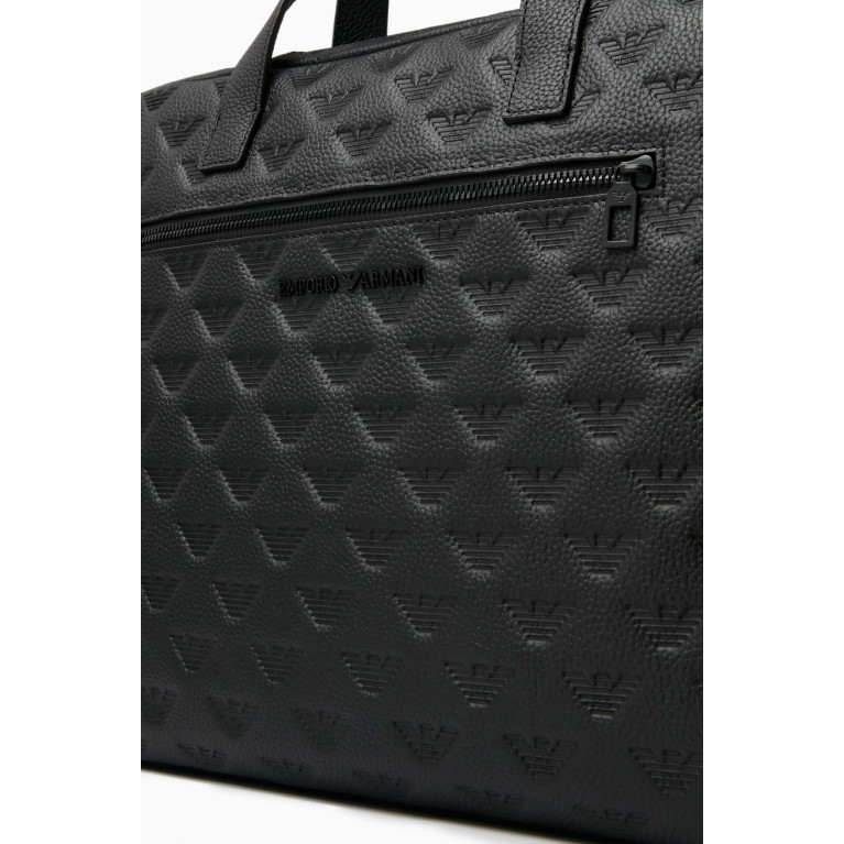 Emporio Armani - Eagle Logo Laptop Bag in Leather