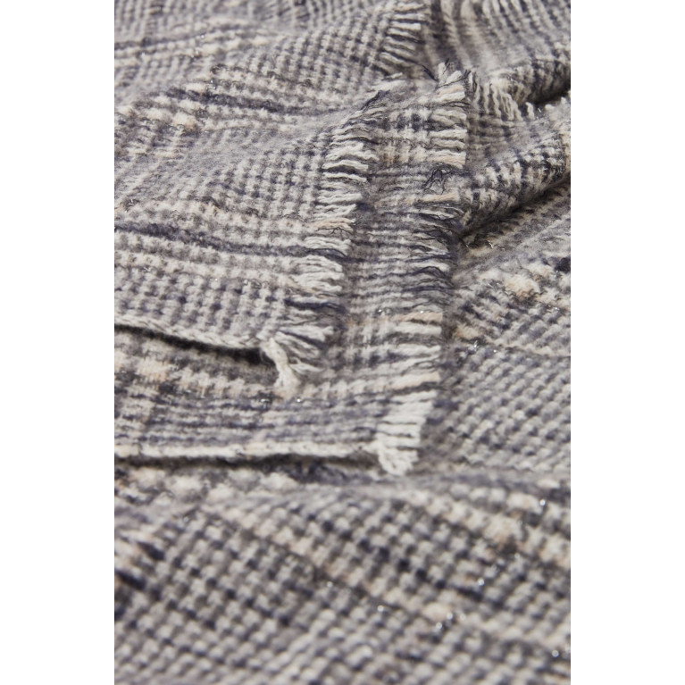 Brunello Cucinelli - Sparkling Prince of Wales Scarf in Cashmere, Virgin Wool & Mohair