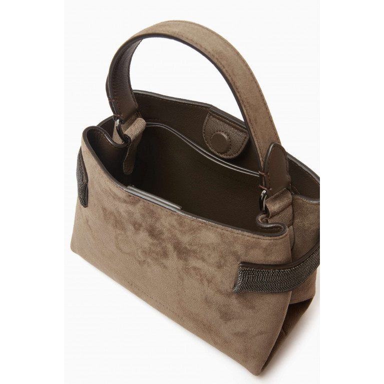 Brunello Cucinelli - Small Top-handle Bag in Suede