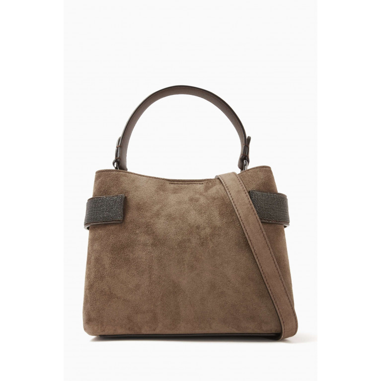Brunello Cucinelli - Small Top-handle Bag in Suede