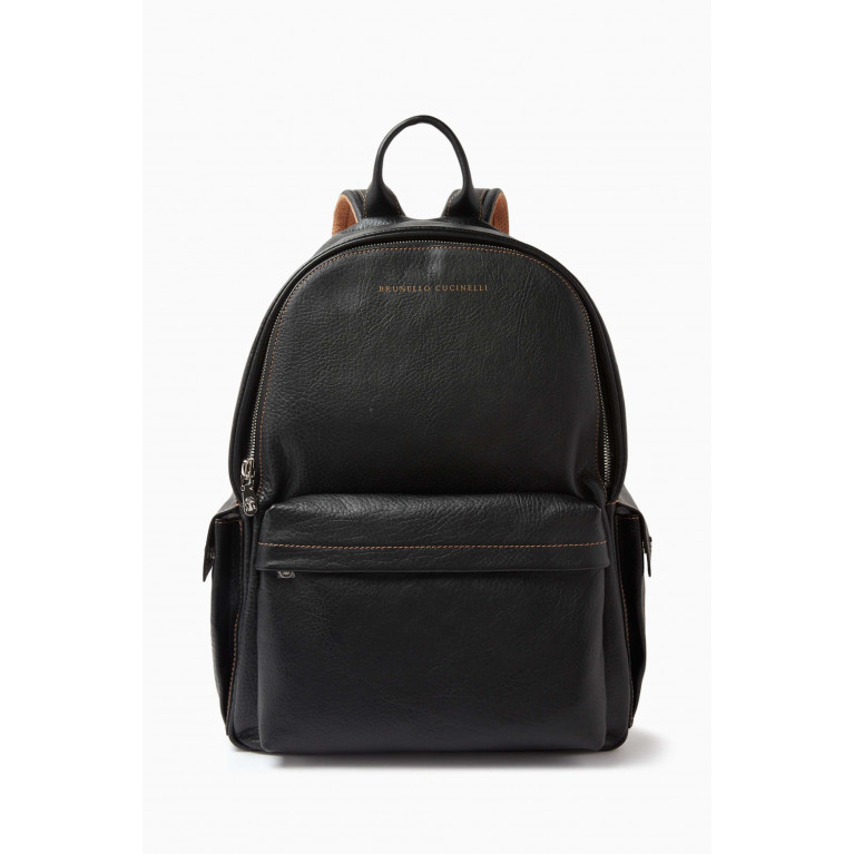 Brunello Cucinelli - Logo Backpack in Leather