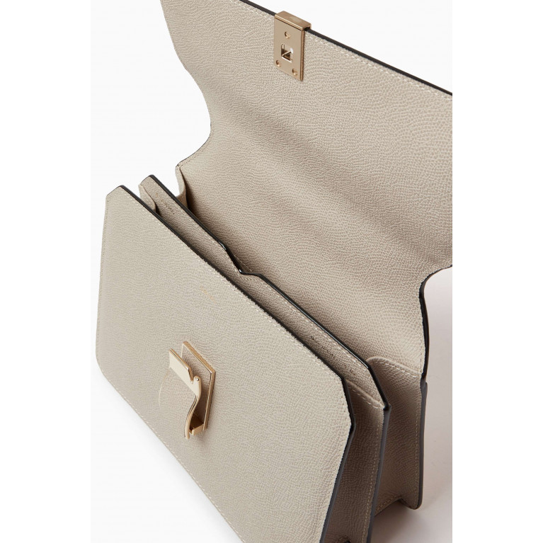 Valextra - Medium NoLo Crossbody Bag in Millepunte Calfskin Leather