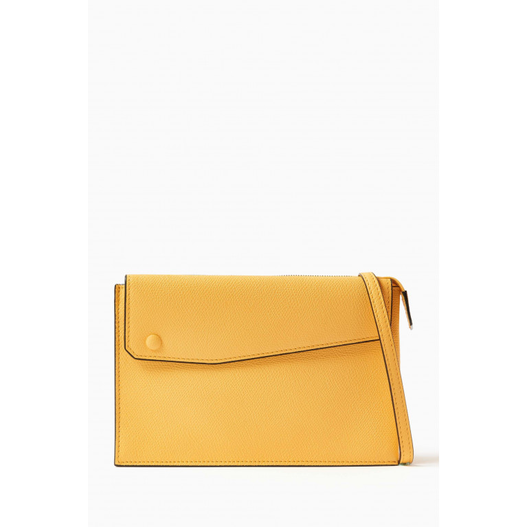 Valextra - Pocket Slim Crossbody Bag in Millepunte Calfskin Leather