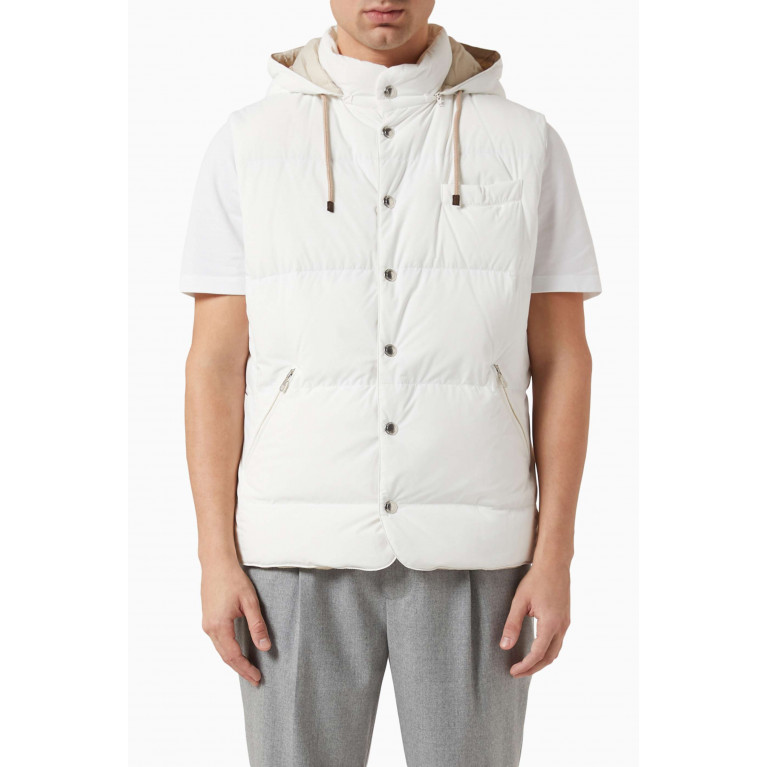 Brunello Cucinelli - Hooded Vest in Padded Nylon