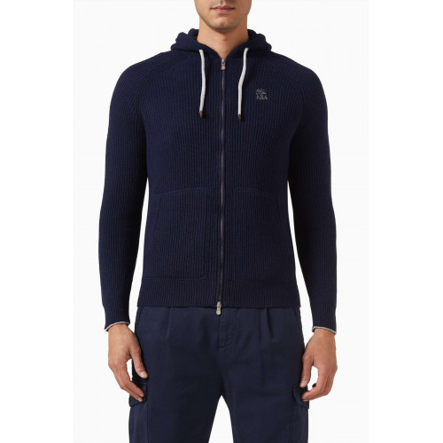 Brunello Cucinelli - Hooded Zip-up Cardigan in Cashmere-knit