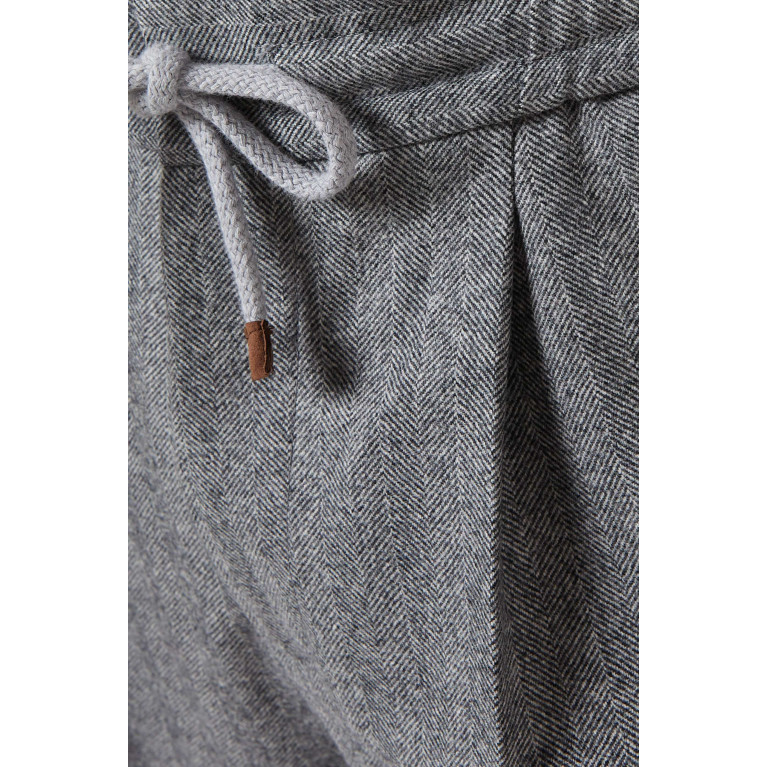 Brunello Cucinelli - Chevron Trousers in Virgin Wool