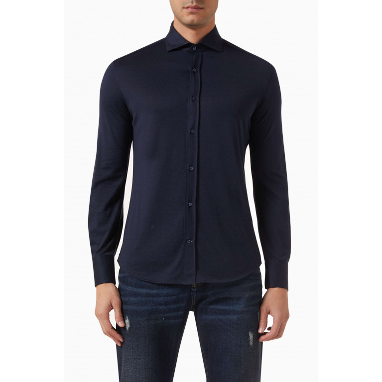 Brunello Cucinelli - Shirt in Silk & Cotton Jersey