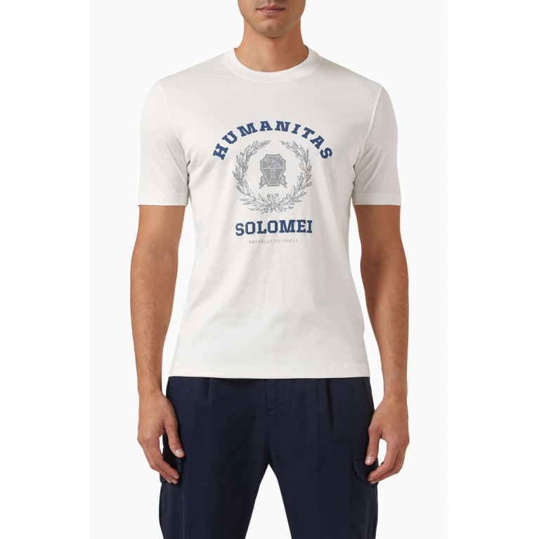 Brunello Cucinelli - Printed T-shirt in Cotton Jersey