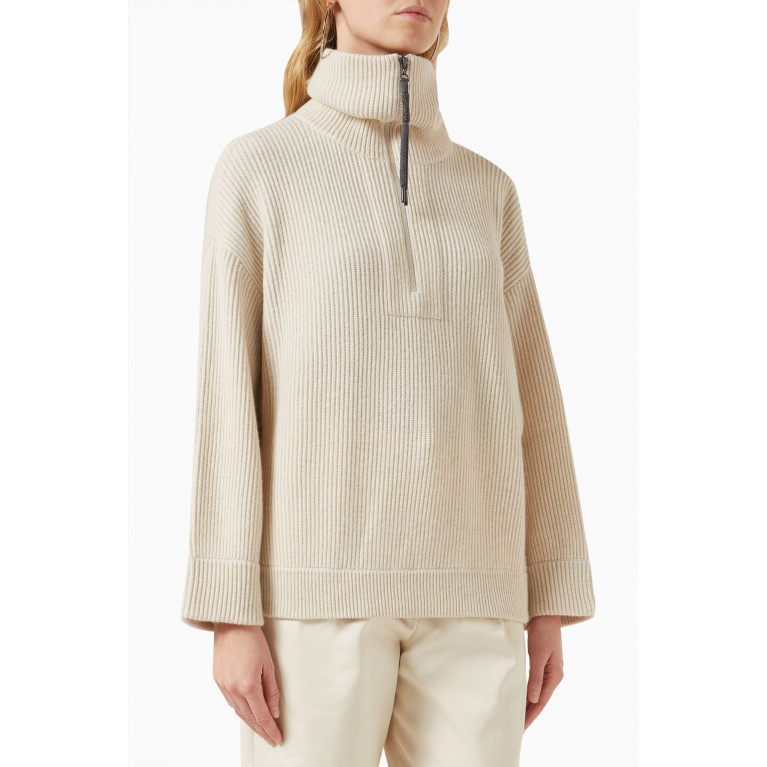 Brunello Cucinelli - Half-zip Sweater in Cashmere