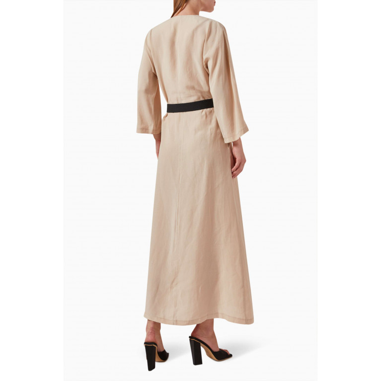 Mimya - Belted Dress Neutral