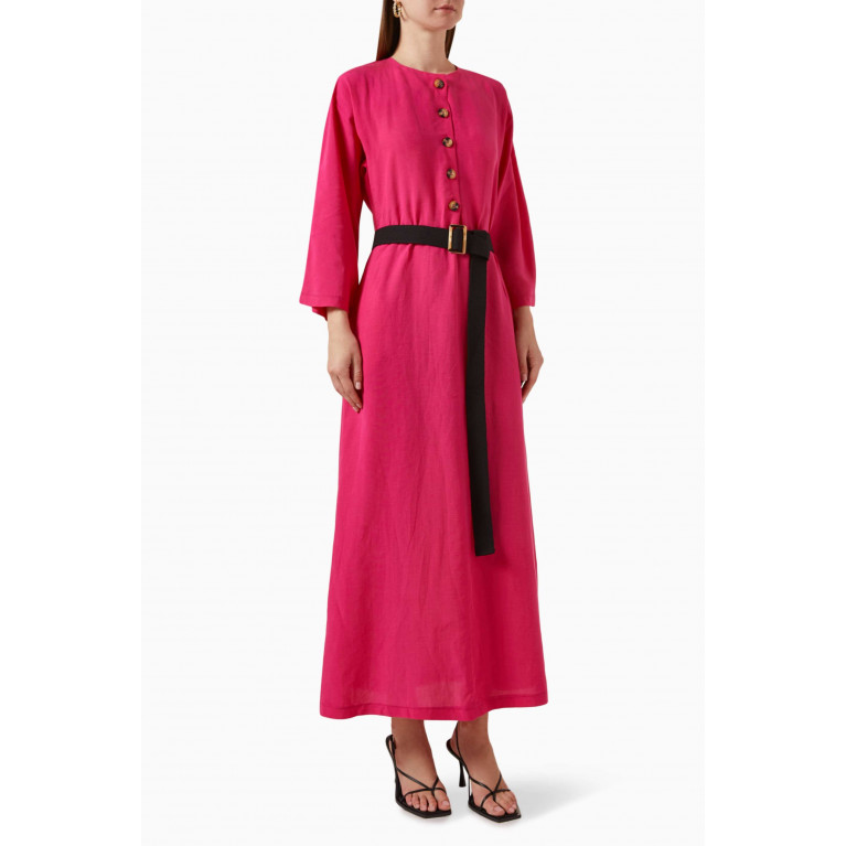 Mimya - Belted Dress Pink