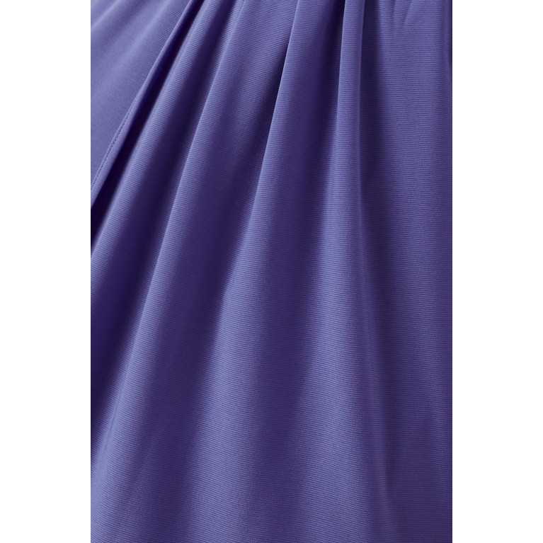 Mimya - Draped Cowl-neck Dress Blue