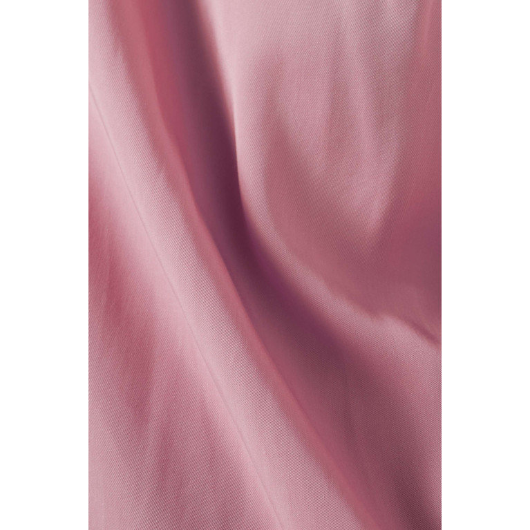 Mimya - Puff-sleeve Midi Dress Purple