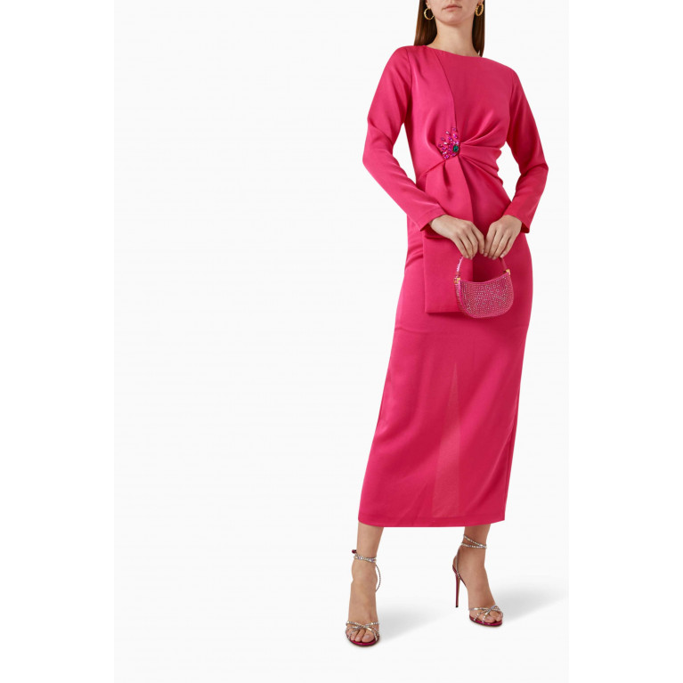 Mimya - Crystal-embellished Dress Pink